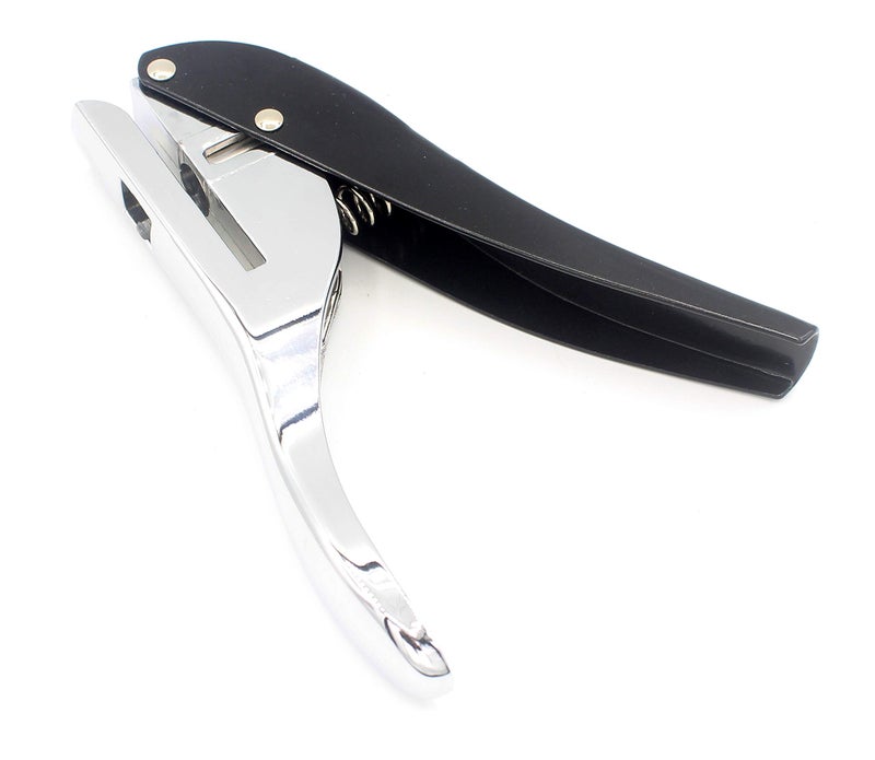 Kucaa Metal Silver Hand-held 2/5 inch 10mm Round Heavy Duty Single Circle Hole Punch for ID Cards PVC Cards Badge Photos - Image 2